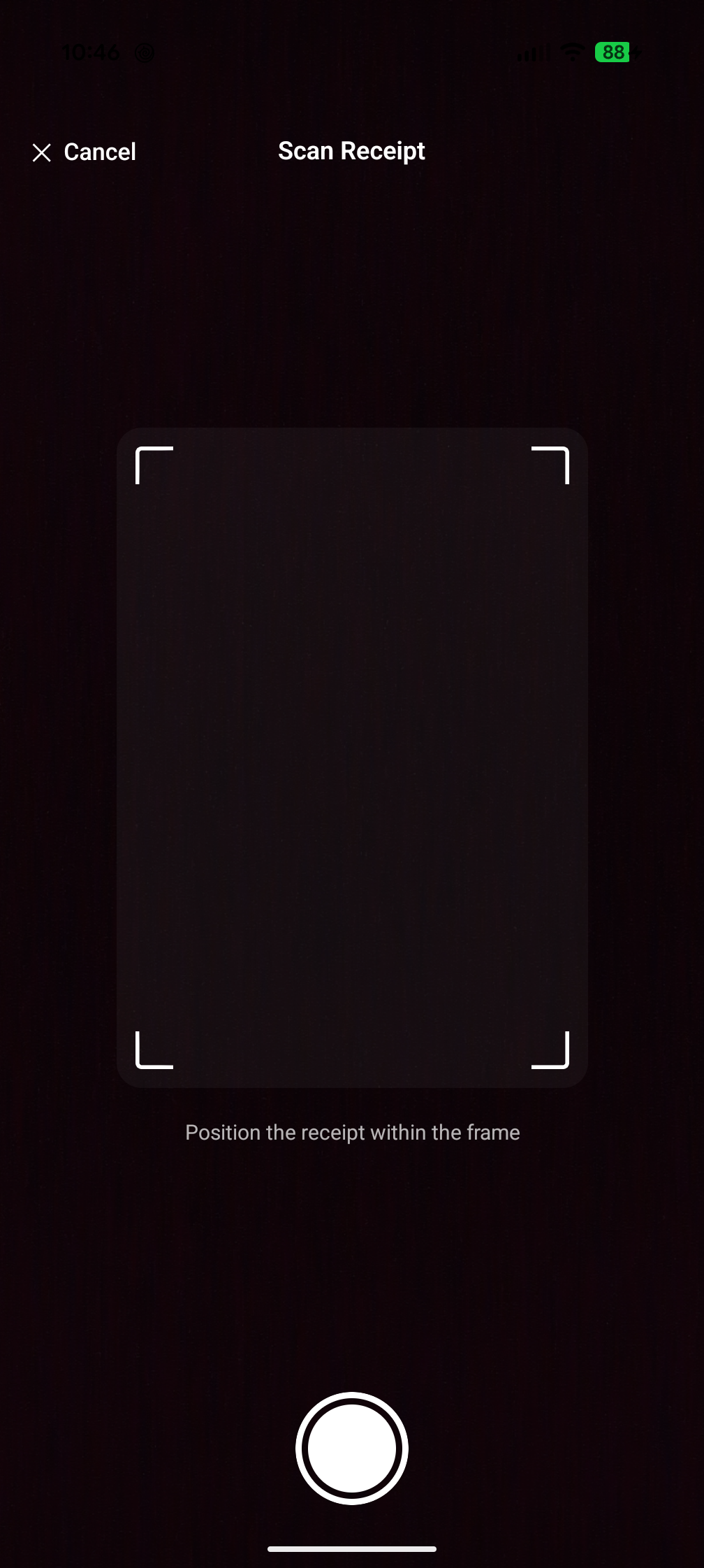 Receipt scanner demo screenshot